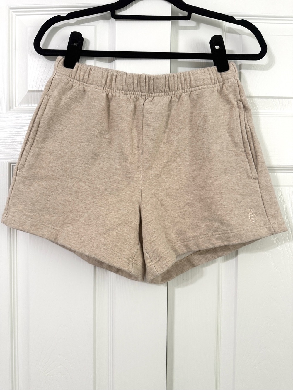 P.E Nation All Around Shorts Medium Beige Organic Cotton Sweat Shorts